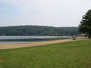 Sandy Beach, Crystal Lake, Ellington Connecticut USA