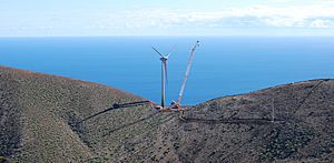 Wind turbine 2.5mw on el hierro island