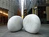 Marble sculpture in Aurora Place, Sydney by Kan Yasuda