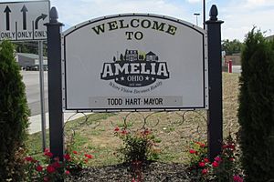 The Amelia welcome sign, removed in 2019.