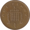 British one penny coin 1999 reverse