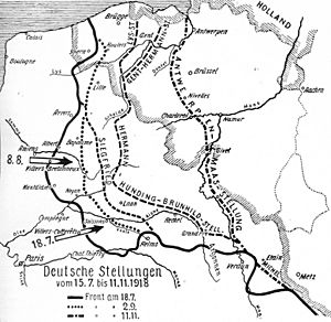 Deutsche Stellungen 1918