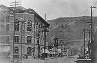 Early 1900s view up Mill Street, Aspen, CO