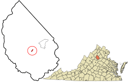 Location in Madison County and the state of Virginia.