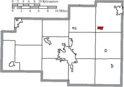 Location of Beaverdam in Allen County