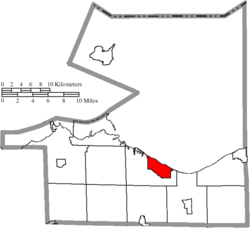 Location of Huron in Erie County