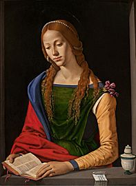 María Magdalena leyendo, por Piero di Cosimo