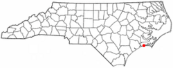 Location of Emerald Isle, North Carolina