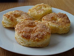 Puff pastry with sugar