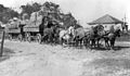 Six horse team hauling hay at Talbert (now Fountain Valley)