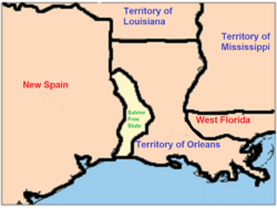 Location of Orleans Territory