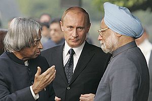 Vladimir Putin with Abdul Kalam 26 January 2007