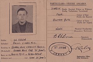 WW2 Jersey ID card