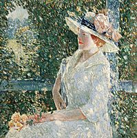 An Outdoor Portrait of Miss Weir by Childe Hassam, 1909