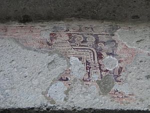 Ancient frescos in Mitla