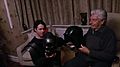 David Prowse & Jayce Lewis with Darth Vader helmet