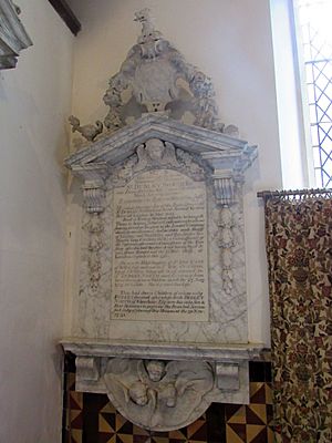 Dudley North memorial in St Andrew's Church, Little Glemham