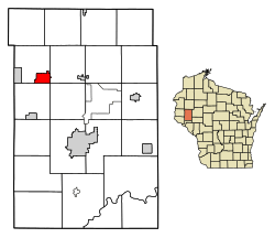 Location of Boyceville in Dunn County, Wisconsin.