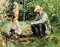 Eugene Manet and His Daughter in the Garden 1883 Berthe Morisot