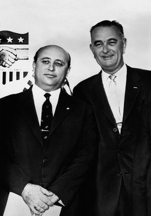 Lyndon Johnson and Süleyman Demirel in 1962