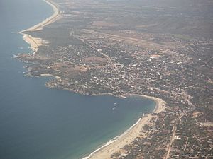 View of Puerto Escondido from the air