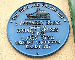 Plaque commemorating a visit by Horatio Nelson, 1802 - geograph.org.uk - 821597