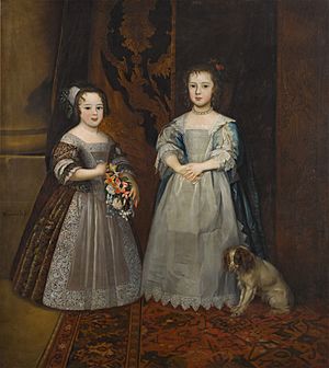 Portrait of the ladies Georgiana and Henrietta Scott, daughters of Lord Henry Scott, Earl of Deloraine (by James Worsdale)