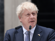 Prime Minister Boris Johnson's statement in Downing Street 7 July 2022 (cropped)