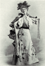 Young white woman in day wear of 1895