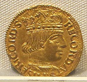 Regno di napoli, ferdinando I, oro, 1458-1494, 03