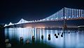 San Francisco Bay Bridge Western Span at night