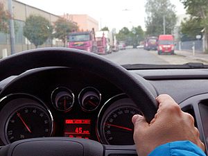 Speedometer-in-driving-car