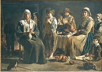 Antoine or Louis Le Nain - Peasant family in an interior - Louvre