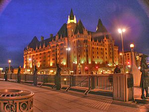 Château Laurier at night