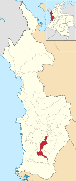 Location of the municipality and town of Medio Sanjuán in the Chocó Department of Colombia.