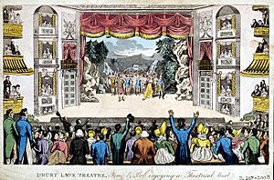 Cruikshank Pierce' Egan's Real Life - Drury Lane Theatre 1821