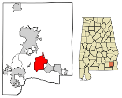 Location of Newton in Dale County, Alabama.