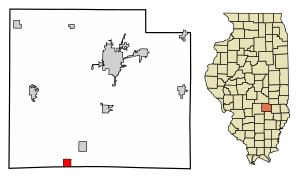Location of Edgewood in Effingham County, Illinois.