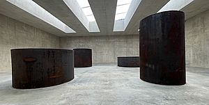 Four Rounds, Equal Weight, Unequal Measure, 2017, Richard Serra at Glenstone