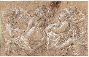 Giovanni Baglione - Saint Catherine, Carried up to Heaven by Angels - Google Art Project