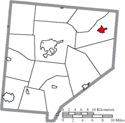 Location of Sabina in Clinton County