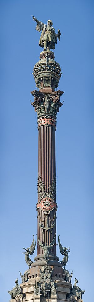 Monument a Colom, Barcelona, Spain - Jan 07