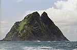 Skellig Michael, a rocky islet in the sea
