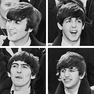 The Beatles members at New York City in 1964