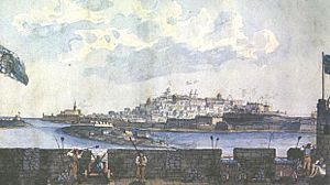 Valletta from Gharghur Battery about 1800.jpg