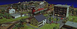 Z scale miniature railroad