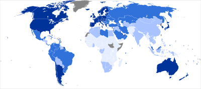 2011 UN Human Development Report Quartiles