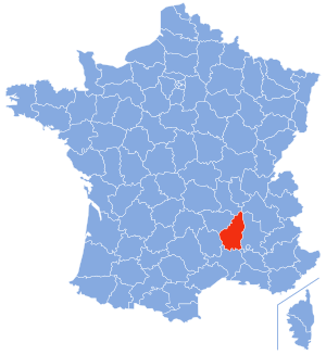 Location of Ardèche in France