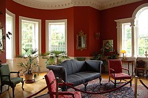 The drawing room in the Belvedere House