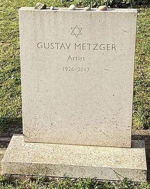 Grave of Gustav Metzger in Highgate Cemetery